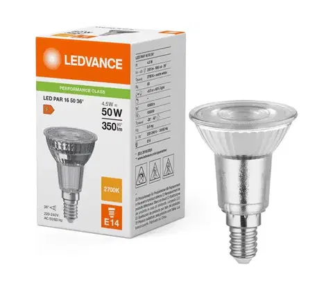 LED osvetlenie LED reflektorová žiarovka PAR16 E14/4,5W/230V 2700K 36° - Ledvance 4099854071379