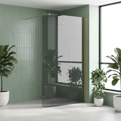 Sprchové dvere REA/S - Sprchová zástena Flexi Grey / Gold 120 KPL-K99782