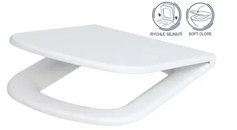 Záchody CERSANIT - SEDADLO COLOUR DUROPLAST SOFT-CLOSE EASY-OFF K98-0092