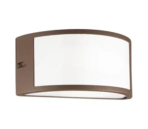 Svietidlá Ideal Lux - Vonkajšie nástenné svietidlo REX 1xE27/60W/230V IP44 hnedé 213217