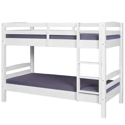 Postele pre dievčatá Poschodová Posteľ 20900265 Annika 90x200 Biela + Bariéry