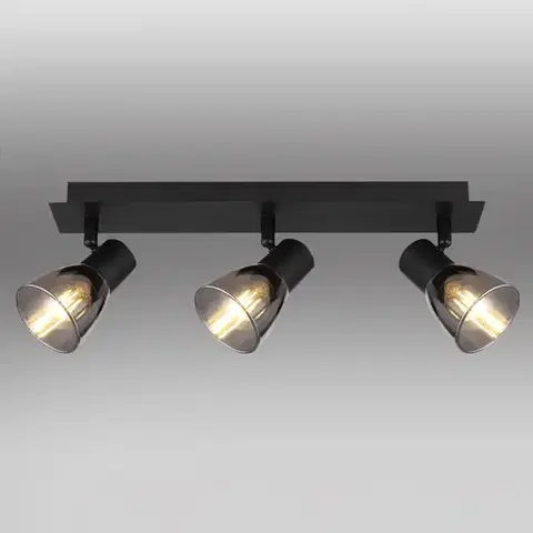 Lampy do obývačky Stropné bodové svietidlo 54307-3 čierna MAT  LS3