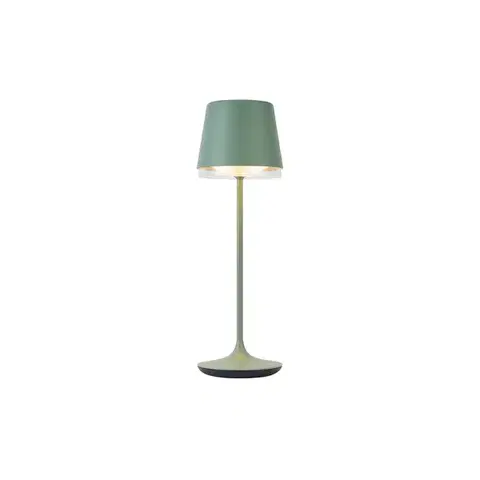 Lampy Stolná lampa zelená vrátane LED IP65 Nabíjateľná s nabíjacou stanicou - Bass