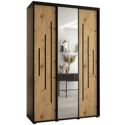 Šatníkové skrine Skriňa 45 Canaris 13 160 čierna/artisan/čierna