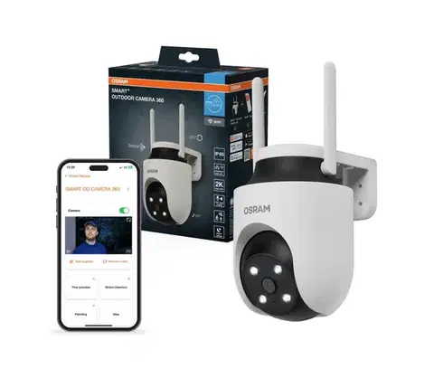 LED osvetlenie Osram - Inteligentná vonkajšia kamera 360° so 2K snímačom SMART+ 230V IP67 Wi-Fi 4058075850552