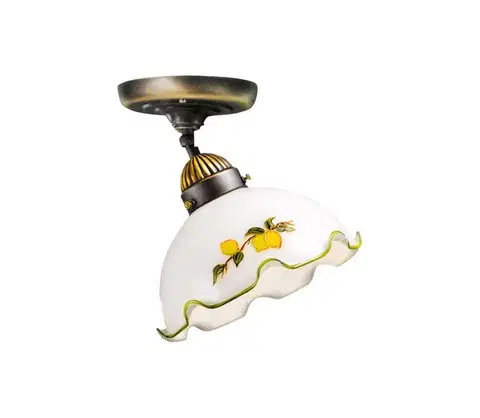 Svietidlá Kolarz 731.10.116 - Prisadený luster NONNA 1xE27/75W/230V, priemer 20 cm, s motívom citrónov 731.10.116