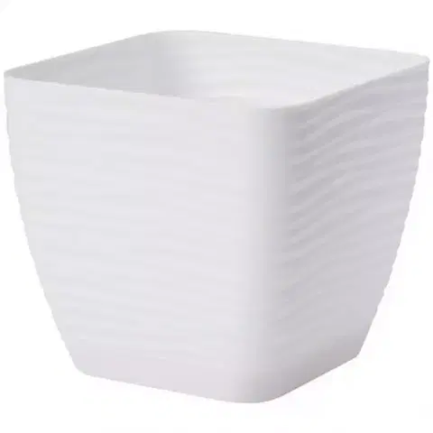 Záhrada Sahara Petit štvorec s podstavcom 15 cm biely