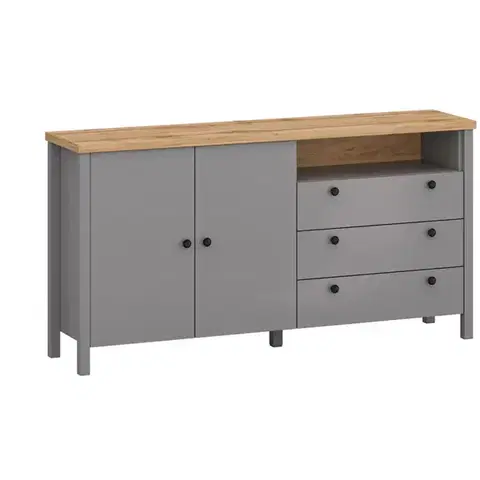 Komody do spálne Komoda 2D3S Melini Gray K