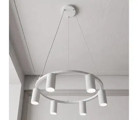 Svietidlá BRILAGI - Luster na lanku SELE 6xGU10/30W/230V biela WO-SELEP-C02-WHT-OEM