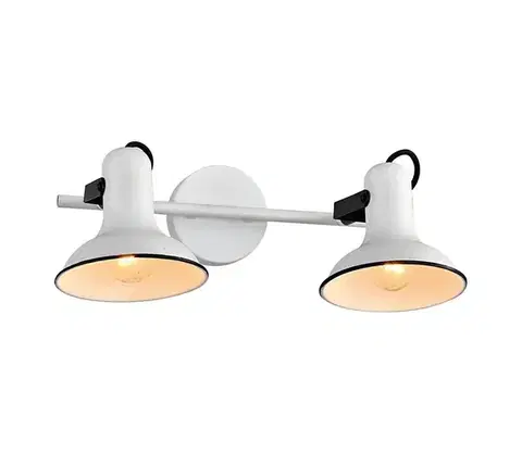 Svietidlá Prezent  - Nástenné bodové svietidlo ANDORA 2xE14/40W/230V biela 