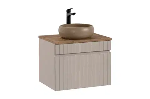Skrinky s umývadlom ArtCom Kúpeľňová skrinka s umývadlom a doskou ICONIC Cashmere DU60/1 | 60 cm