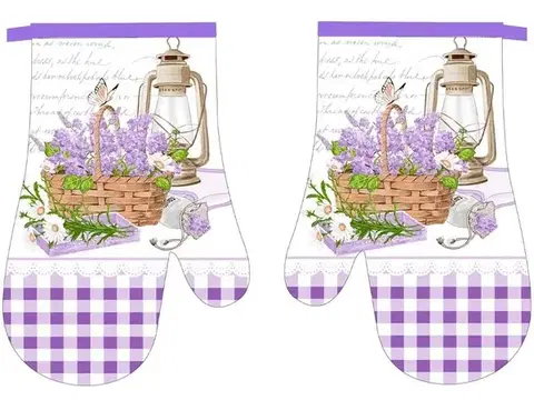 Chňapky MAKRO - Chňapka kuchynská Levanduľa košík II. 2ks