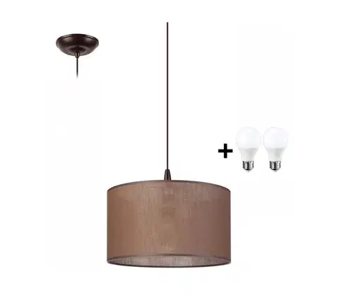 Svietidlá  LED Luster na lanku NOEL 1xE27/60W/230V hnedá LM-1.163/BRĄZ
