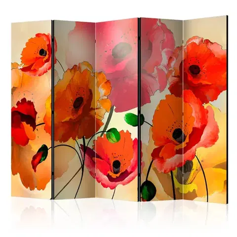Paravány Paraván Velvet Poppies Dekorhome