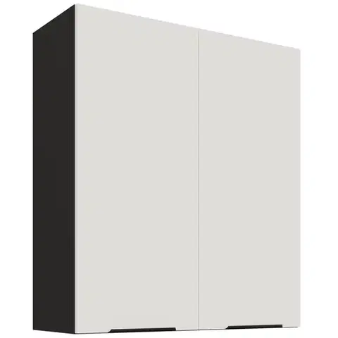 Kuchynské skrinky visiace Kuchynská skrinka Aria-WH/BL anti fingerprint 80G-90 2F