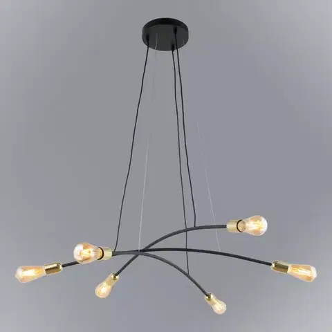 Moderné lampy do obývačky Luster Helix gold 4603 LW6