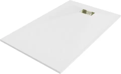 Vane MEXEN/S - Hugo sprchová vanička SMC 150x70, biela, krytka zlatá 42107015-G