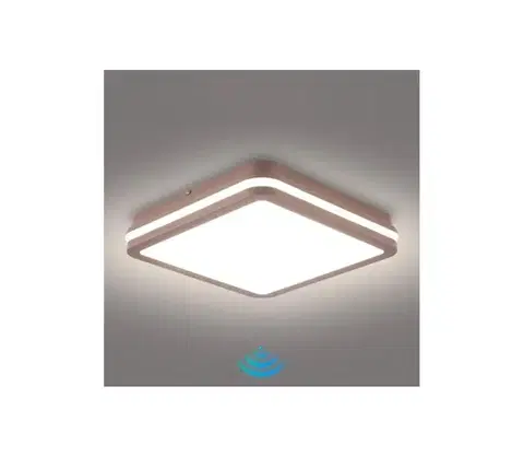 LED osvetlenie BRILAGI-LED Vonkajšie svietidlo so senzorom BENE LED/24W/230V 26x26 cm hnedé IP54 BRI738
