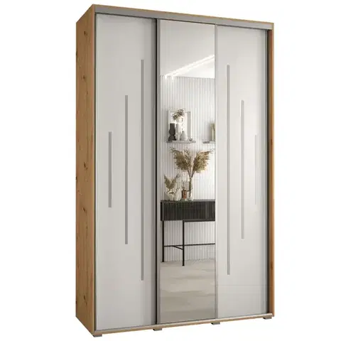 Šatníkové skrine Skriňa 45 Canaris 13 160 artisan/biela/silver
