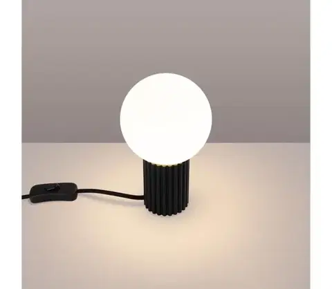 Lampy  SL.1716 - Stolná lampa HALO 1xG9/8W/230V pr. 12 cm čierna SL.1716