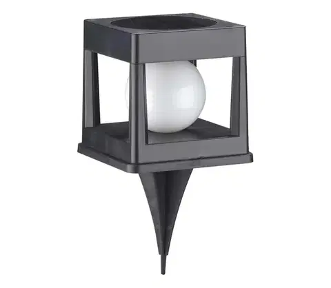 LED osvetlenie  LED solárne svietidlo CUBO LED/3,7V 1200 mAh IP44 čierne 329486