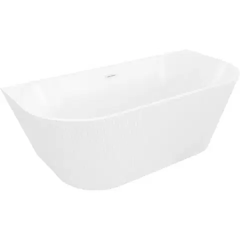 Vane MEXEN/S - Oris voľne stojaca vaňa nástenná reliéf 150 x 75, biela, sifón a prepad biela 52871507500-20
