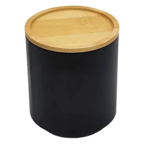 Dekorácie a bytové doplnky Kontajner s bambusovým vekom FTC700-B black ø11x12,2 cm