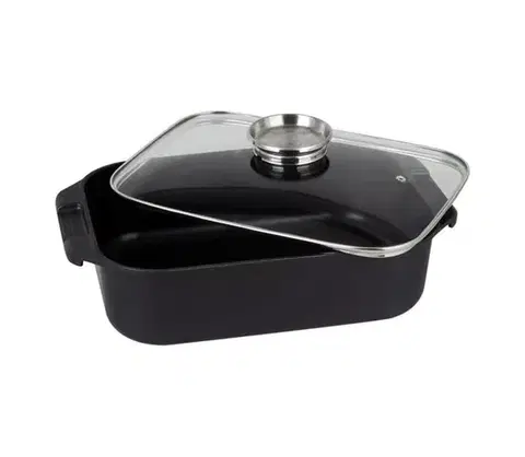 Panvice a hrnce UTC Pekáč s pokrievkou TORO 6,5 l 34,5x10x24,5 cm čierny 270388
