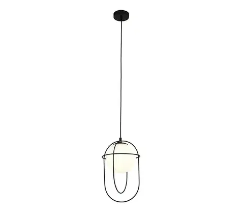 Svietidlá Searchlight 9131BK - Luster na lanku AXIS 1xE27/60W/230V čierna 9131BK