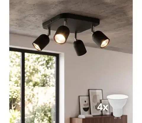 Svietidlá  LED bodové svietidlo TOP 4xGU10/10W/230V čierne 4418