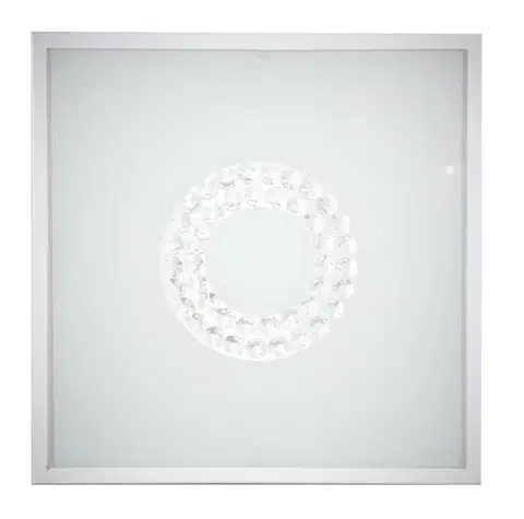 Stropná svetla Stropné svietidlo biele sklo štvorcové LED 16W 4000K 29x29cm Lux