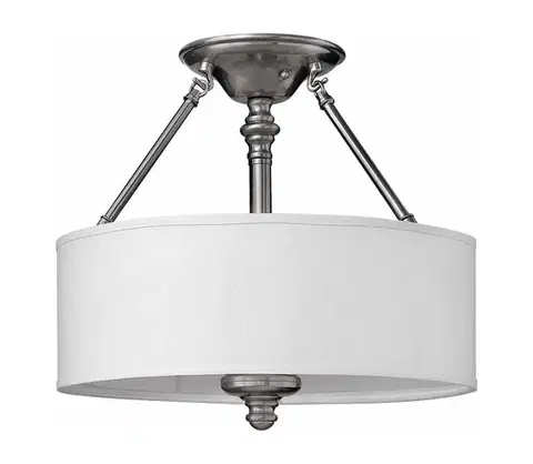 Svietidlá Elstead Hinkley HK-SUSSEX-SF - Prisadené stropné svietidlo SUSSEX 3xE27/60W/230V, matný chróm HK-SUSSEX-SF
