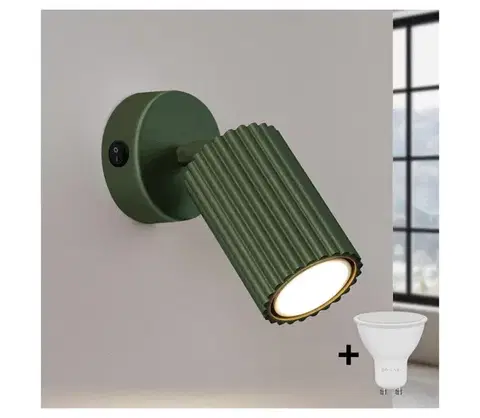 Svietidlá BRILAGI - LED nástenné bodové svietidlo CRESTO 1xGU10/10W/230V zelené BR.1617