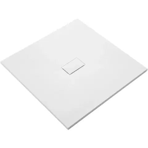 Vane CERANO - Sprchová vanička štvorcová FlexiCut - SMC/minerálny kompozit - upraviteľná - biela matná - 100x100x3 CER-666055