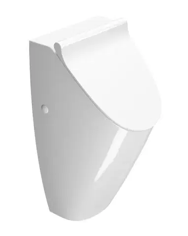 Pisoáre GSI - COUNITY urinál so zakrytým prívodom vody s otvormi pre veko, Rimless, 31x65cm, biela ExtraGlaze 909811