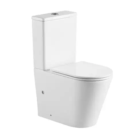 Doplnky do kúpeľne Mereo WC kombi, vario odpad, kapotované, Smart Flush RIMLESS, keramické, vr. sedátka VSD91T1