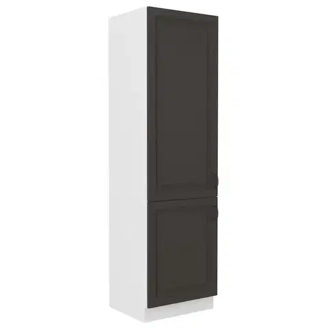 Kuchynské skrinky stojace Kuchynská skrinka STILO grafit mat/biela 60dk-210 2f