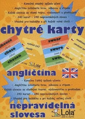 Gramatika a slovná zásoba Chytré karty: Angličtina nepravidelná slovesa