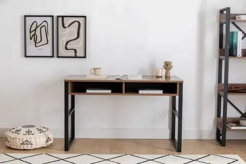 Písacie stoly Písací stôl Nove - Walnut
