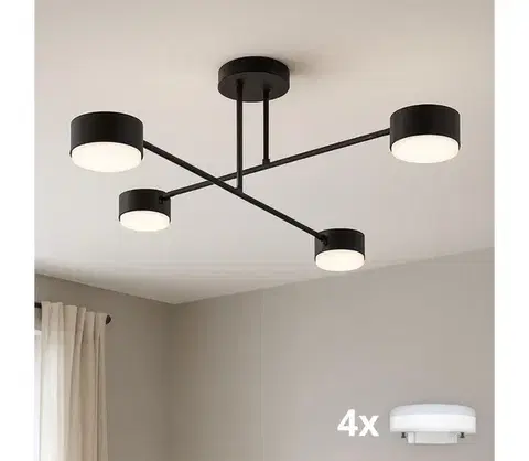Svietidlá BRILAGI - LED RGB stmievateľný prisadený luster MONO 4xGX53/14W/230V Wi-Fi Tuya čierna BG4575+4xIM1490