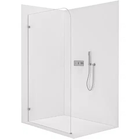 Sprchové dvere CERANO - Sprchová zástena Walk-in Orbis Ľ/P - 8 mm - chróm, transparentné sklo - 70x200 CER-682231