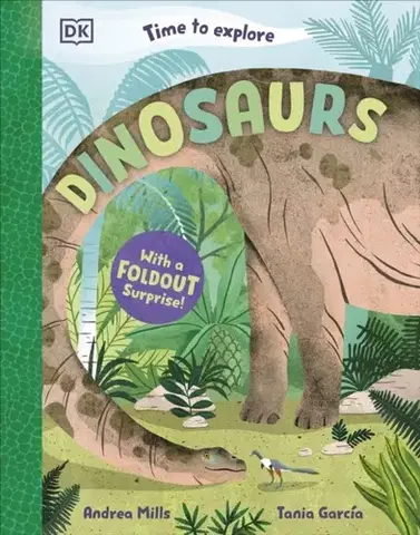 Leporelá, krabičky, puzzle knihy Time to Explore Dinosaurs - Andrea Mills