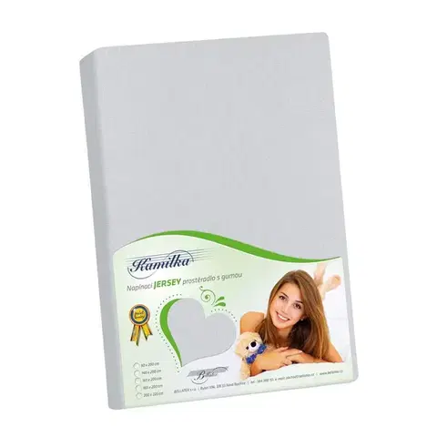 Plachty Bellatex Jersey prestieradlo Kamilka svetlosivá, 100 x 200 cm