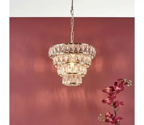 Svietidlá Där Lighting Där Lighting CER0135 - Luster na reťazi CERYS 1xE27/60W/230V zlatý CER0135
