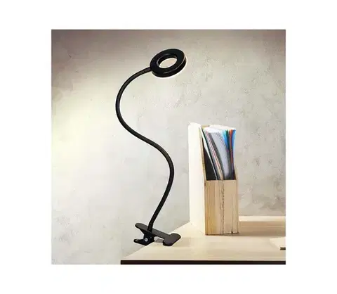 Lampy BRILAGI -LED Stmievateľná lampa s klipom ORBELA LED/8W/5V 3000/4000/5000K čierna WO66-B-OEM