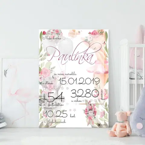Tabuľky s venovaním (darčeky) Darček pre deti - Tabuľka pre novorodenca s menom