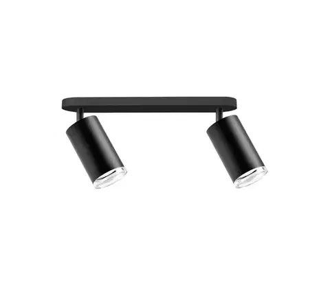 Svietidlá  Kúpeľňové bodové svietidlo TURYN 2xGU10/10W/230V IP44 čierna 324719