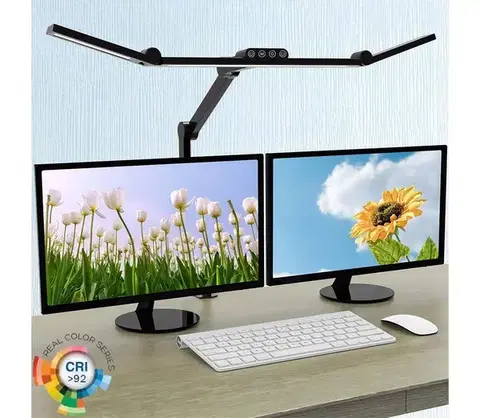 Lampy  LED Stmievateľná dotyková stolná lampa LED/24W/230V 3000-6500K CRI 92 čierna 4739993