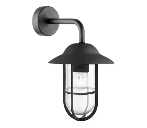 Svietidlá Searchlight 3291BK - Vonkajšie nástenné svietidlo TORONTO 1xE27/40W/230V IP44 3291BK