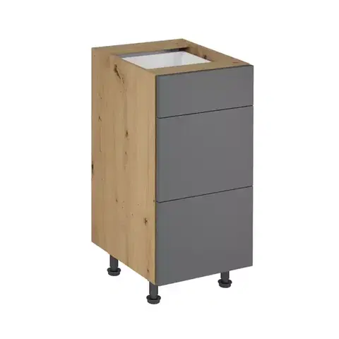 Kuchynské skrinky stojace Skrinka do kuchyne Langen d40s3 push grey